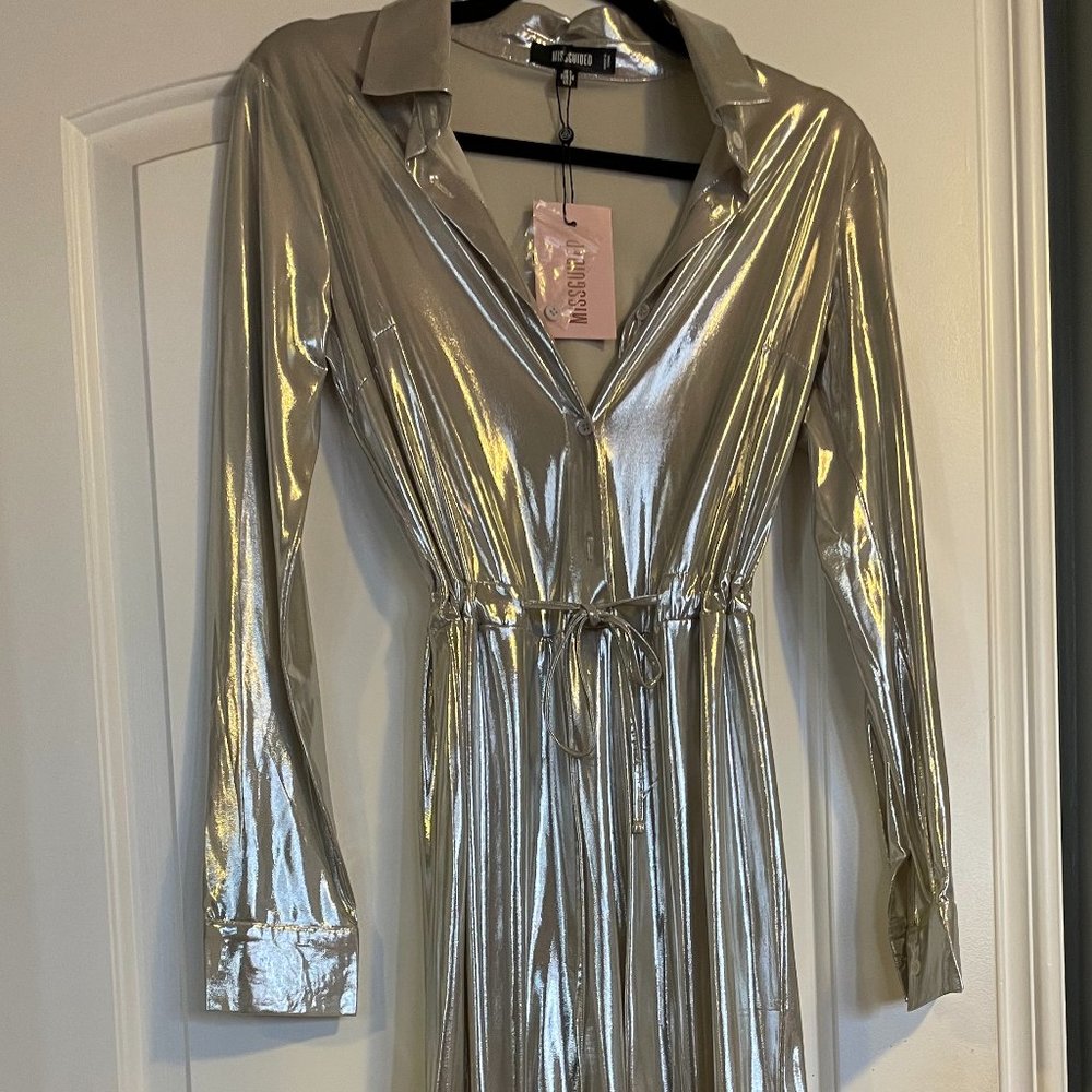 Missguided Silver Jumpsuit